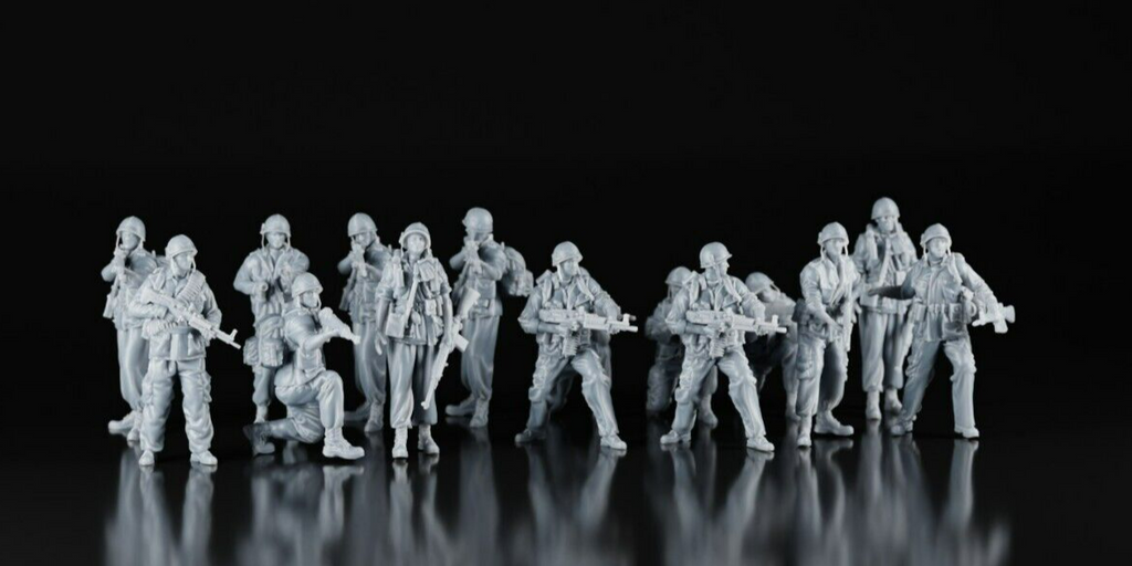 US Army Infantry Vietnam x15 - 1/72 - Military Model Figures - 3D Printed Resin