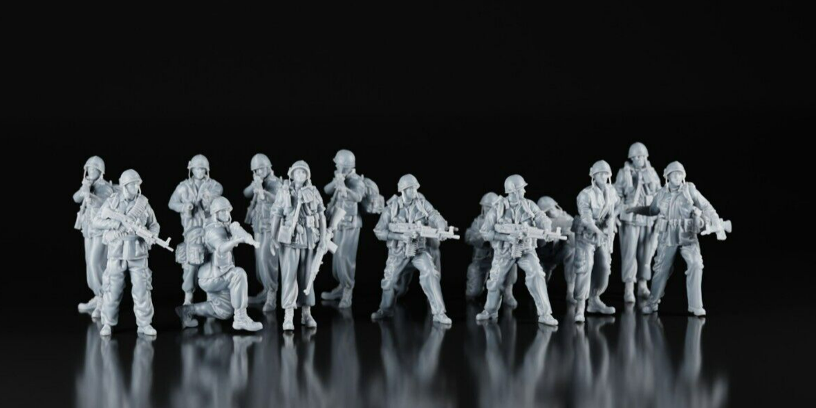 US Army Infantry Vietnam x15 - 1/72 - Military Model Figures - 3D Printed Resin