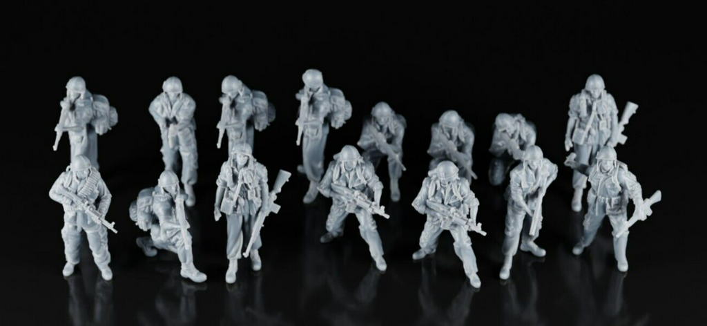 US Army Infantry Vietnam x15 - 1/48 - Military Model Figures - 3D Printed Resin