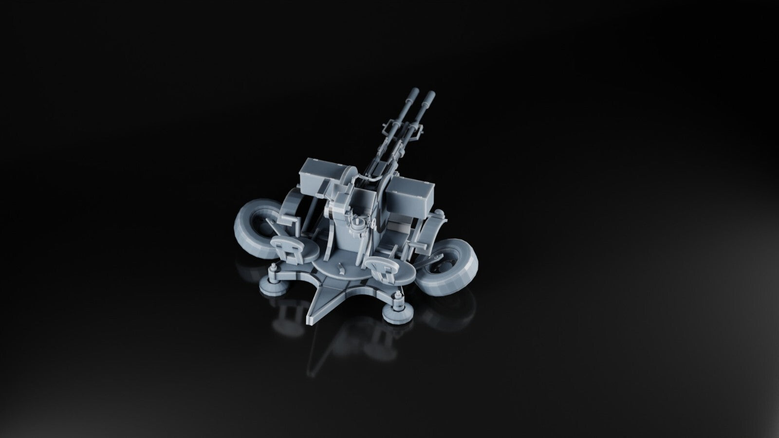 ZU-23-2 AA Gun - 1/72 - Russian Soviet Ukrainian Army - 3D Printed Resin