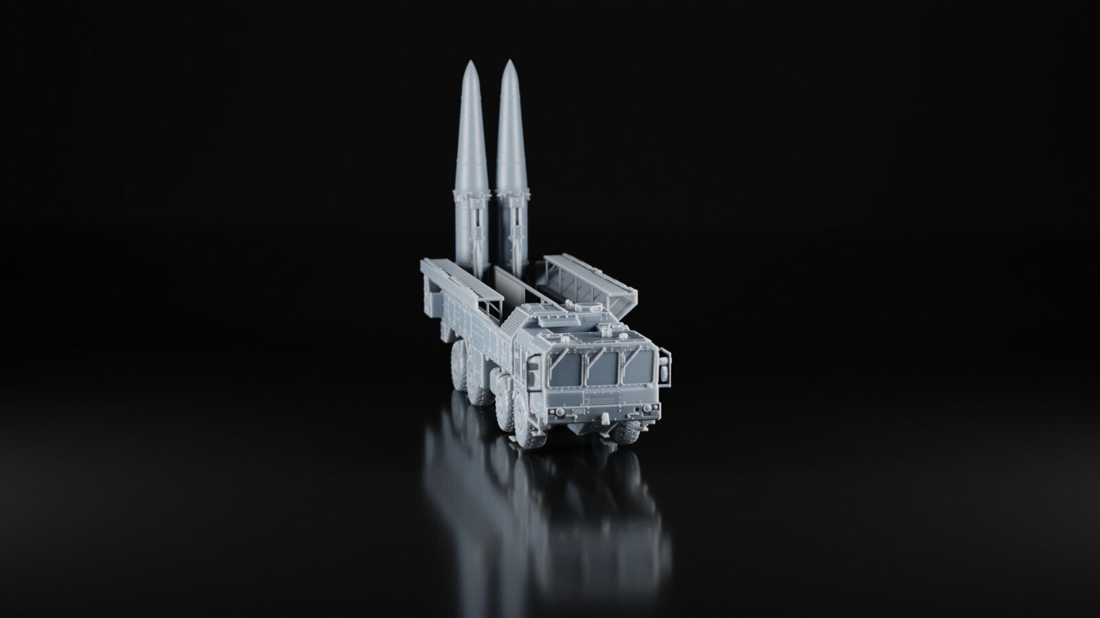 9K720 Iskander SS-26 - 1/87 Scale - 3D Printed - Resin - Military Missile Model