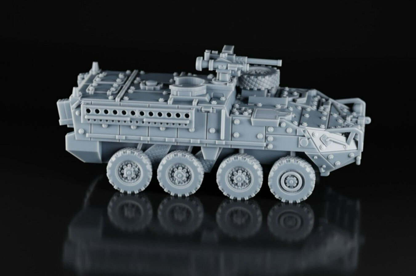 M1126 Stryker ICV - 1/87 - US Army IFV - 3D Military Model - Resin Print