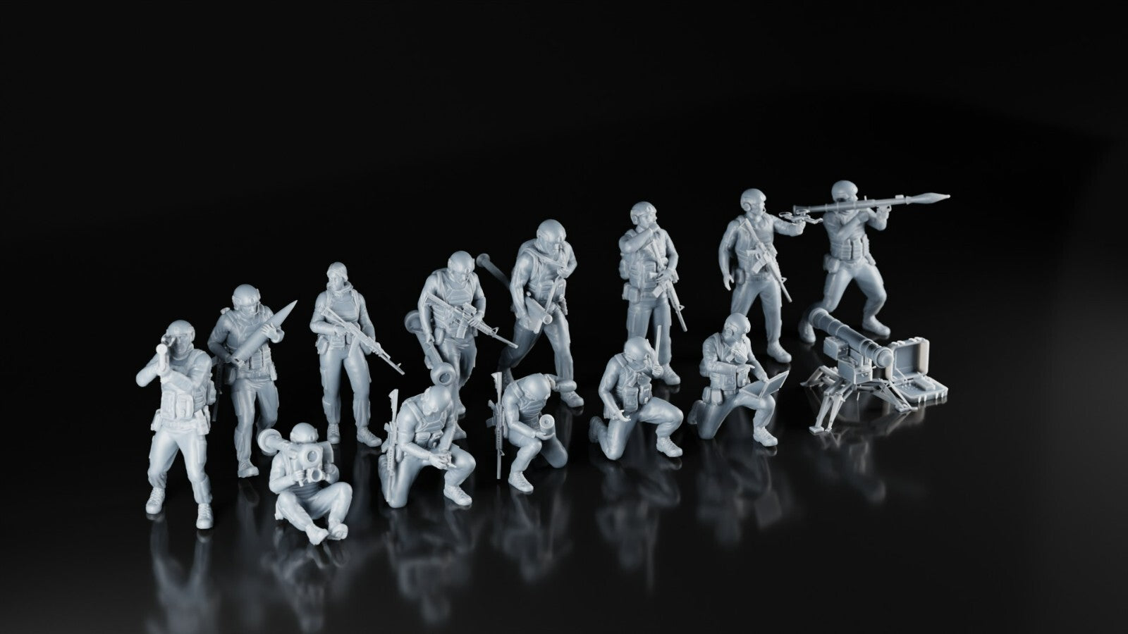 Ukrainian Soldiers x13 - 1/35 Scale - Javelin Stinger UAV Stugna - 3D Resin