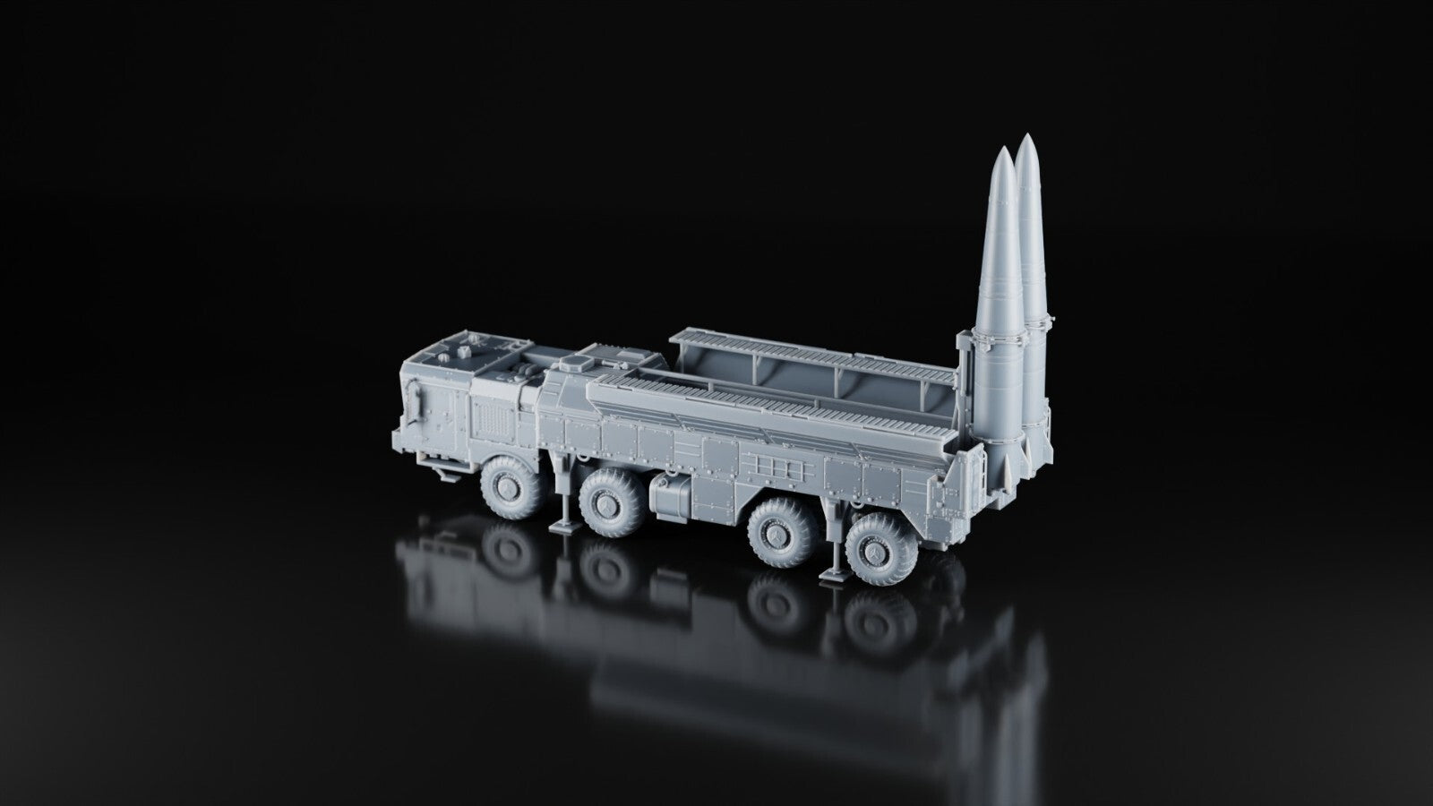 9K720 Iskander SS-26 - 1/87 Scale - 3D Printed - Resin - Military Missile Model