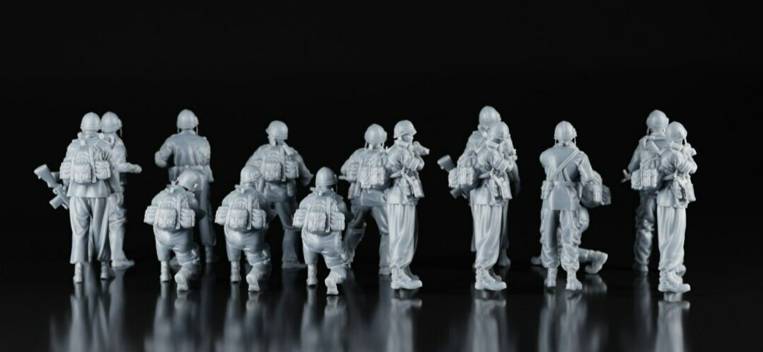 US Army Infantry Vietnam x15 - 1/48 - Military Model Figures - 3D Printed Resin