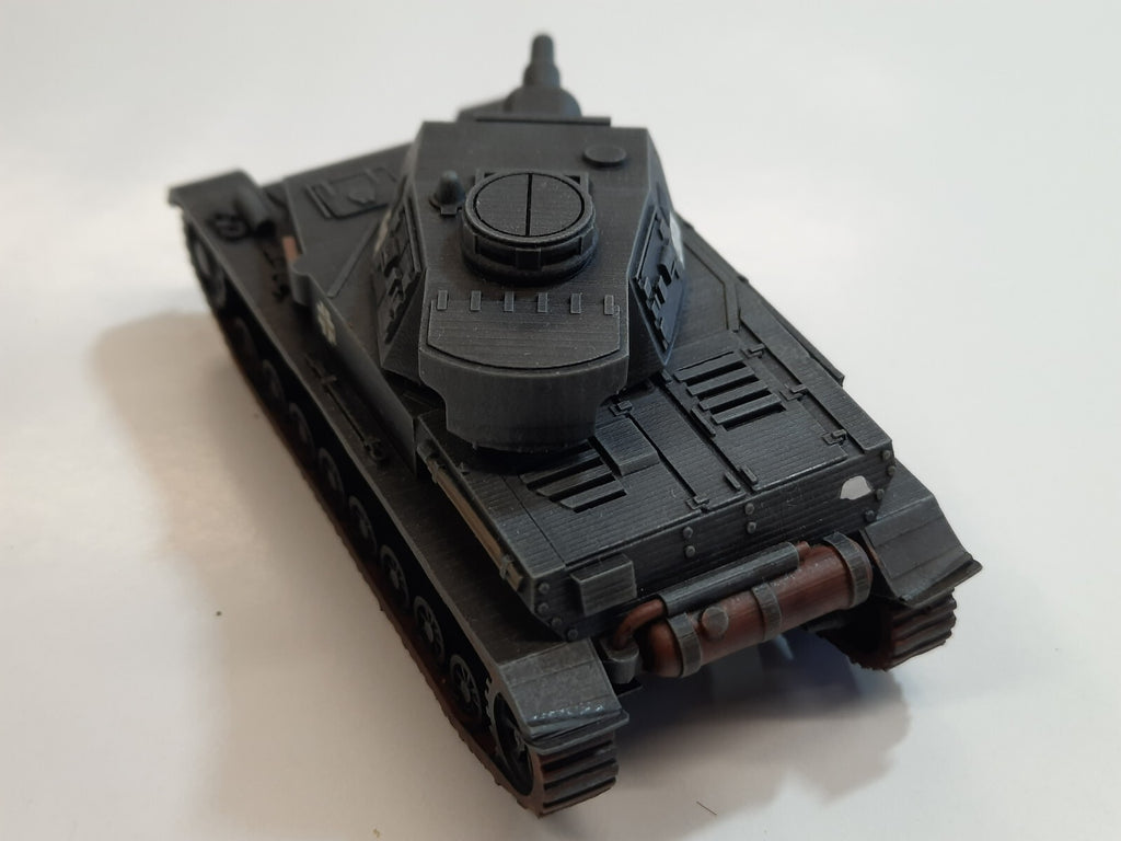 Panzer IV Ausf B - 1/72 - Military Model - 3D Print - WW2 German Maquette