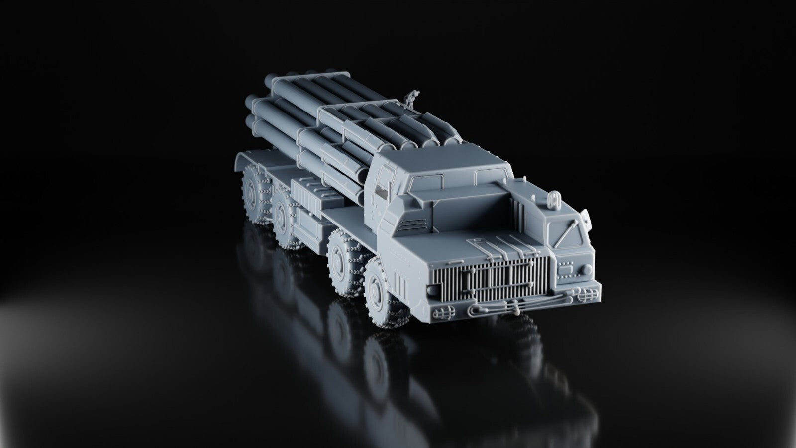 BM-30 Smerch MLRS - 1/87 Scale - 3D Printed Model - Resin - Russian Ukrainian