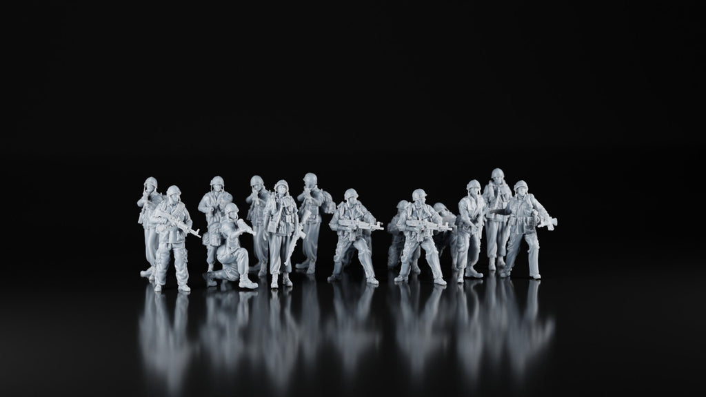 US Army Infantry - 1/43 - Vietnam War Soldiers x15 - 3D Model - Resin