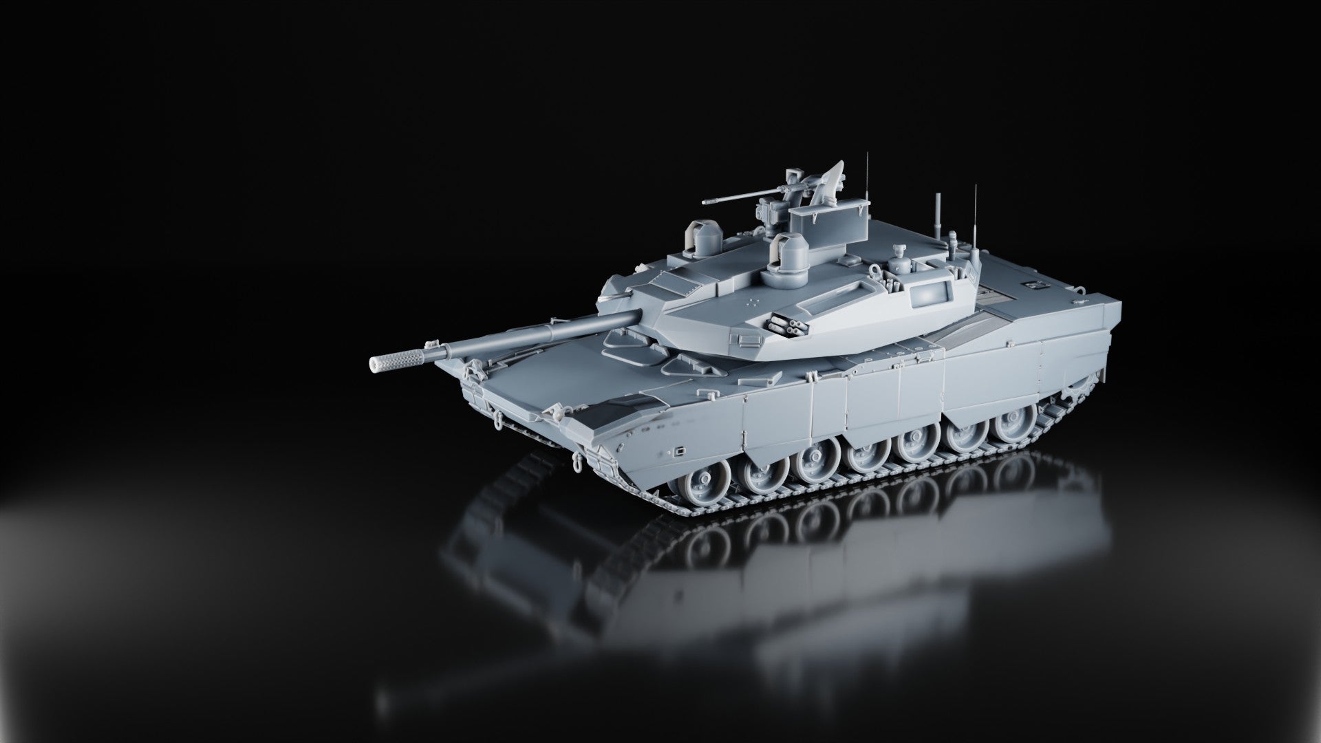 Abrams X Next Gen MBT - 1/87 Scale - US Army Tank - 3D Printed - Military Model