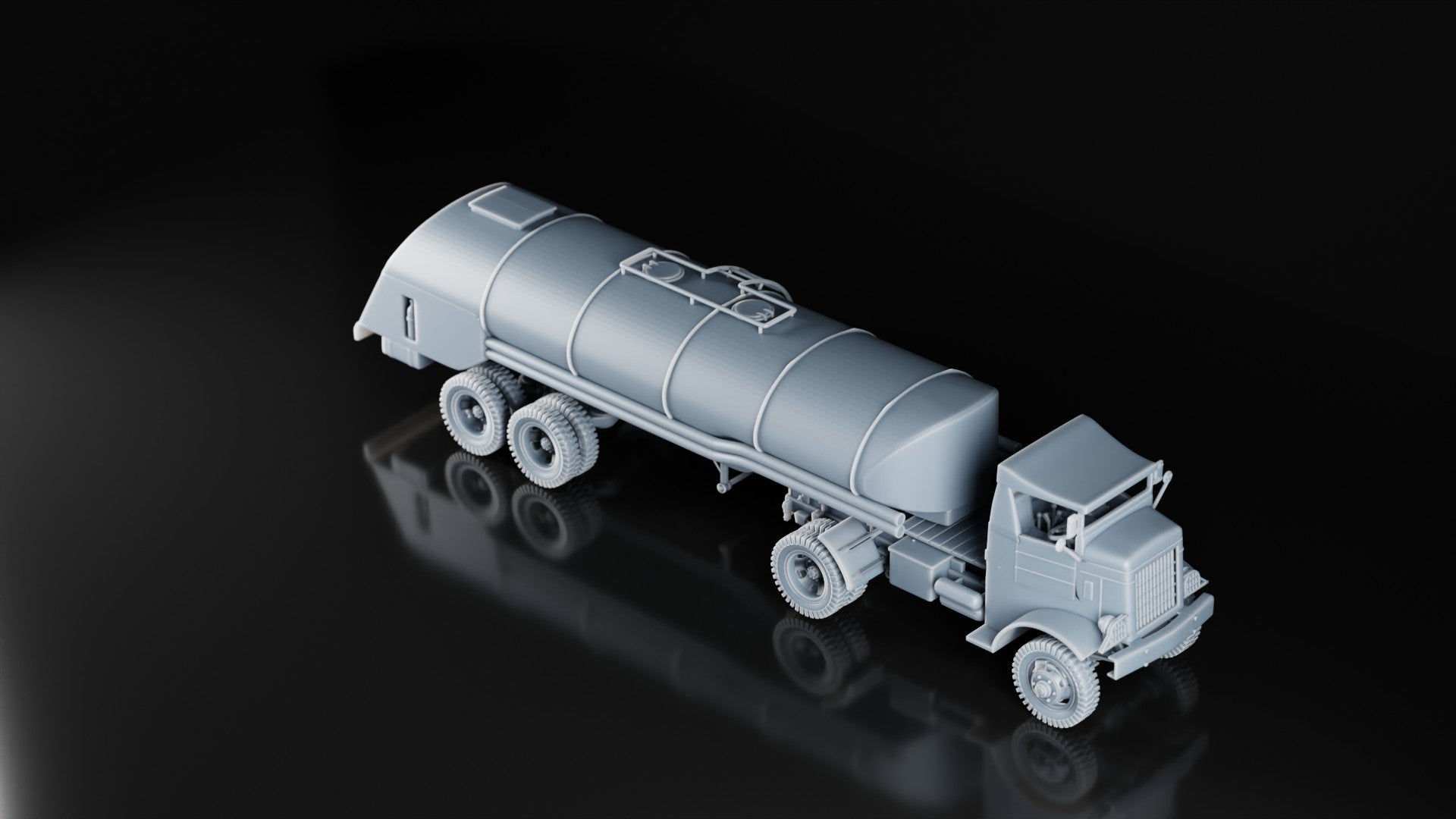 1:87 WW2 US Army Ww2 Autocar Tractor With Fuel Trailer