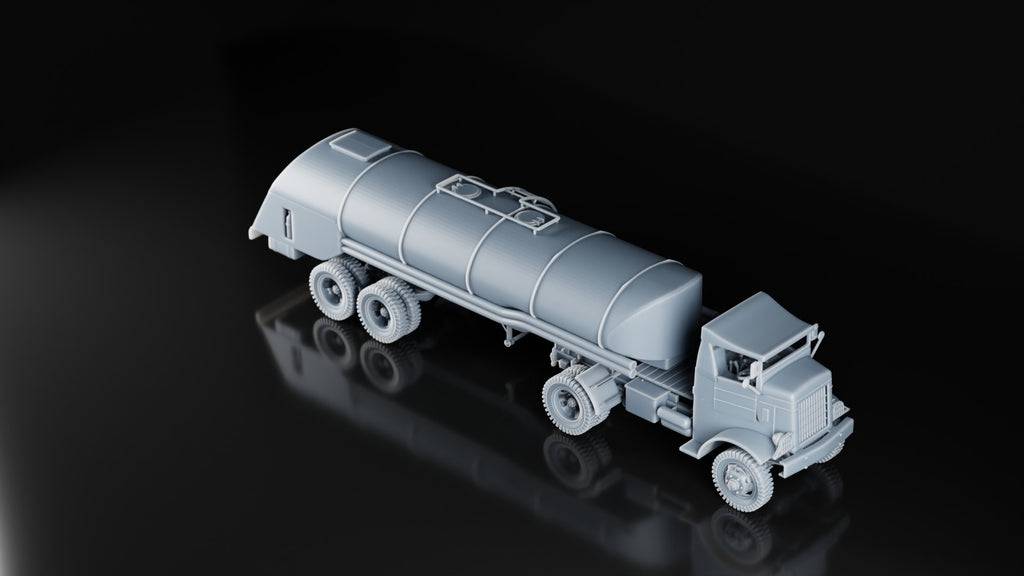 1:87 WW2 US Army Ww2 Autocar Tractor With Fuel Trailer